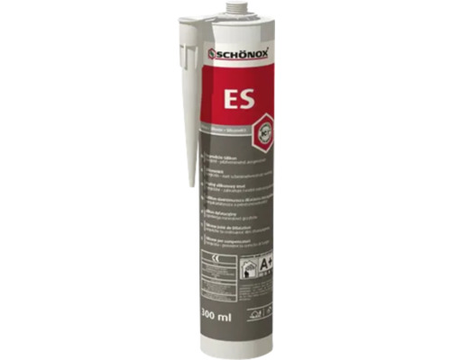 SCHONOX ES Siliconenkit donkergrijs 300 ml Koker met voegsilicone van SchÖNOX met een inhoud van 300 ml