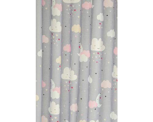 Gordijnstof met wolken- en maanmotief