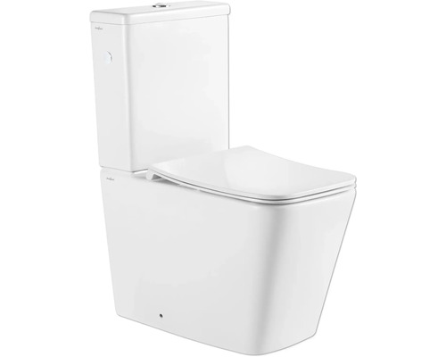 JUNGBORN Spoelrandloos staand toilet met reservoir Three met soft close wc-bril met quick-release