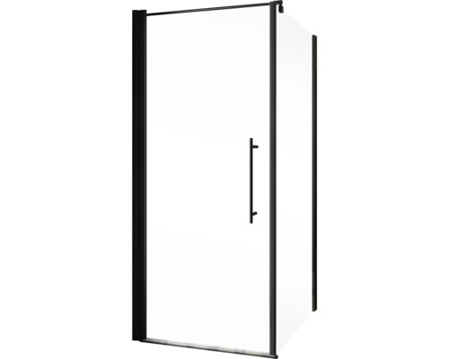 Hoekdouche met zwart frame en handgreep