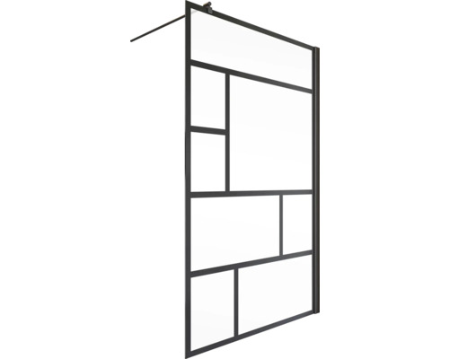 Douchescherm met metalen frame en glas