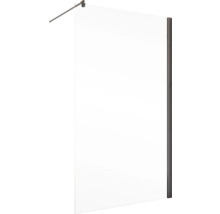 Glazen douchewand met stabilisatiestang
