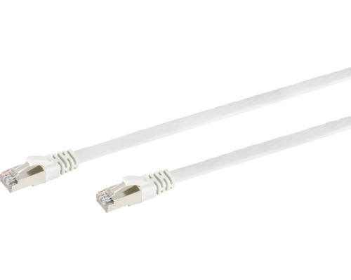 BLEIL Netwerk aansluitkabel Cat7 U/FTP wit, 10 m Witte netwerkkabel met RJ45-stekkers