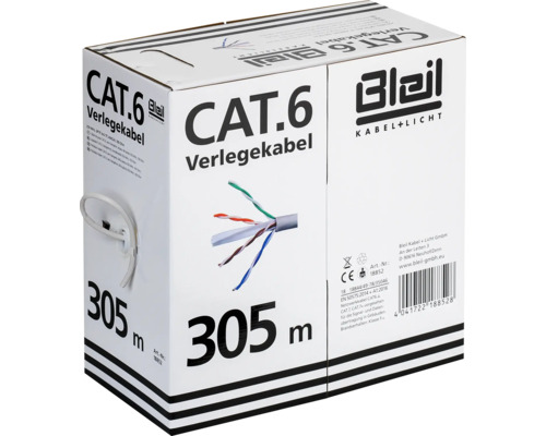 BLEIL Netwerkkabel Cat6 S/FTP grijs, 305 meter