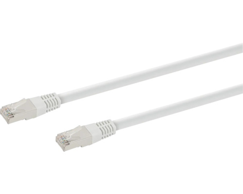 BLEIL Netwerk aansluitkabel Cat6 S/FTP wit, 25 cm Witte netwerkkabel met RJ45-stekkers