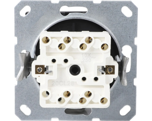 Gedetailleerd aanzicht van een schakelaar met aansluitingen