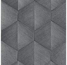 Geometrisch structuurbehang met houtlook