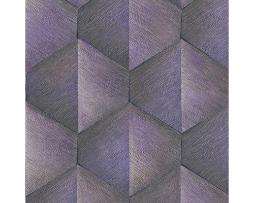 ERISMANN Vliesbehang 10370-45 Fashion for Walls IV geometrisch paars Patroon van houten panelen met geometrisch ontwerp