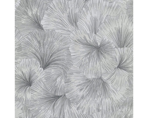 ERISMANN Vliesbehang 10373-10 Fashion for Walls IV bladeren grijs Behang met abstract bloemmotief