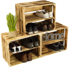 VINTAGE MÖBEL Vintage fruitkist gevlamd met plank 50x40x30 cm-thumb-2 VINTAGE MÖBEL Vintage fruitkist gevlamd met plank 50x40x30 cm-thumb-2