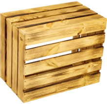 VINTAGE MÖBEL Vintage fruitkist gevlamd met plank 50x40x30 cm-thumb-3 VINTAGE MÖBEL Vintage fruitkist gevlamd met plank 50x40x30 cm-thumb-3