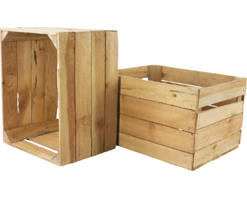 Twee houten kisten voor opslag of decoratie
