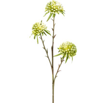 Kunstmatige kogelkopstengel met bloemen en bladeren