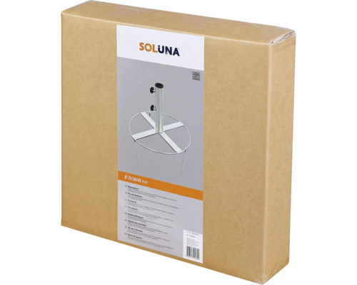 Soluna parasolvoet in een kartonnen doos