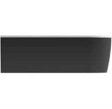 FORM&STYLE Half vrijstaand ligbad Sansibar links 80x180x60 cm wit/zwart