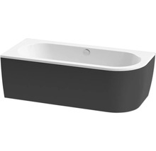 FORM&STYLE Half vrijstaand ligbad Sansibar links 80x180x60 cm wit/zwart
