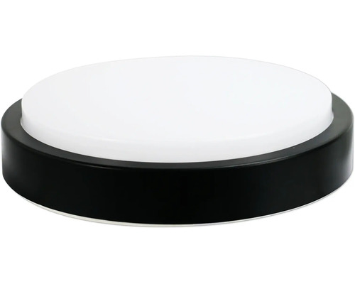 Ronde plafondlamp met zwart frame