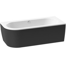 FORM&STYLE Half vrijstaand ligbad Sansibar rechts 80x180x60 cm wit/zwart