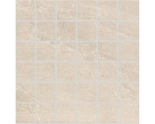 Mozaïektegel natuursteen Meran beige crème 29,7x29,7 cm