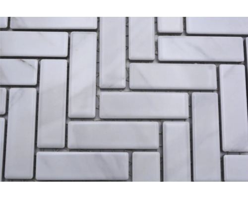 Mozaïektegel keramisch HB SO 10 wit 27,05x31,75 cm Mozaïektegel van marmer