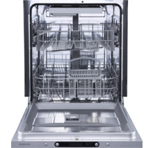 Geopende vaatwasser met interieurweergave