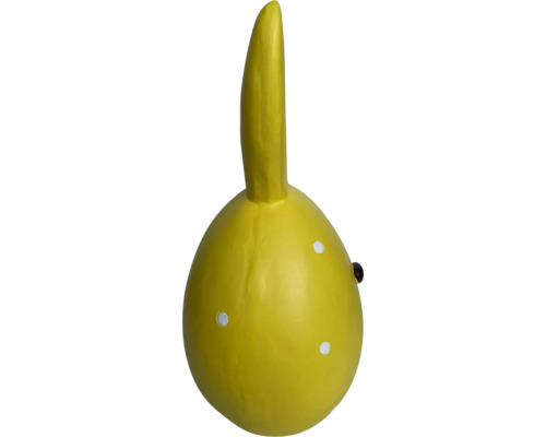 Gele decoratieve figuur in konijnvorm met stippen