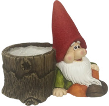 Tuinkabouter plantenbak met boomstronk ontwerp