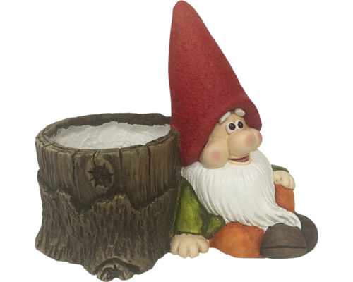 Tuinkabouter plantenbak met boomstronk ontwerp