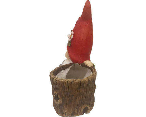 Tuinkabouter plantenbak in boomstronk look