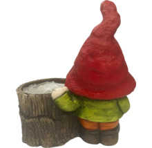 Tuinkabouter met plantenbak, achteraanzicht