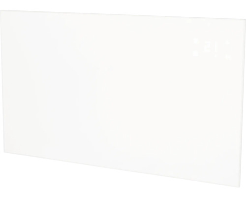 Witte glazen verwarming met digitale display