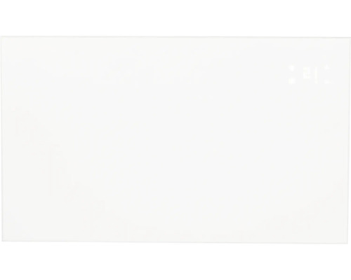 Witte glazen verwarming met digitale temperatuurweergave