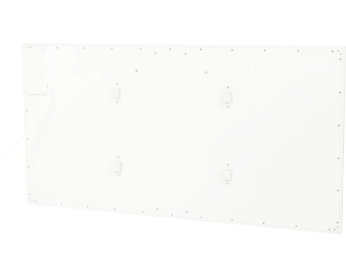 Achterkant van een verwarmingspaneel met bevestigingsmateriaal