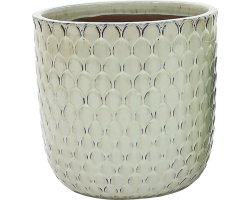 Decoratieve bloempot met schubbenpatroon