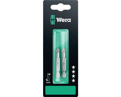 WERA Bit 851/4 TZ SB Kruiskop PH 2x50 mm, 2 stuks