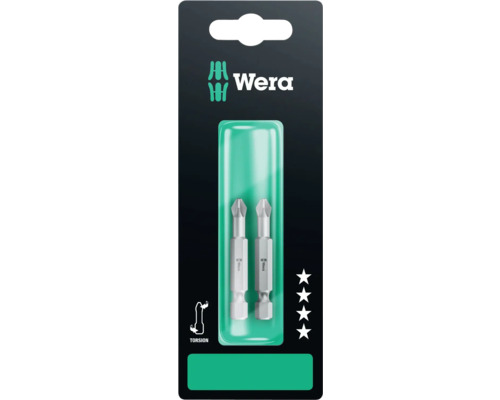 WERA Bit 855/4 TZ SB Kruiskop PZ 2x50 mm, 2 stuks