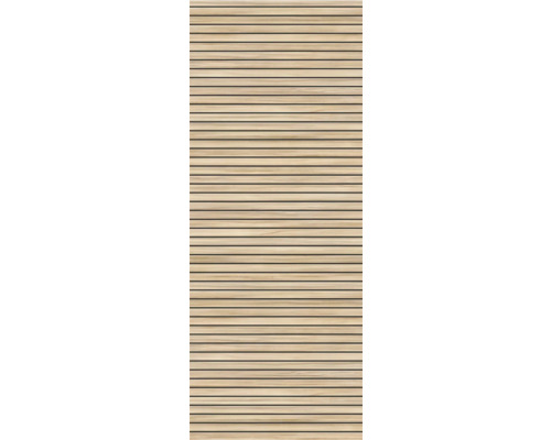 Houten paneel met horizontale lamellenstructuur