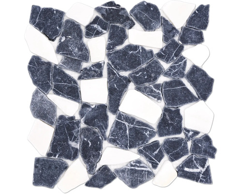 Mozaïektegel natuursteen CIOT 30/1100 grijs/wit 30,5x32,5 cm