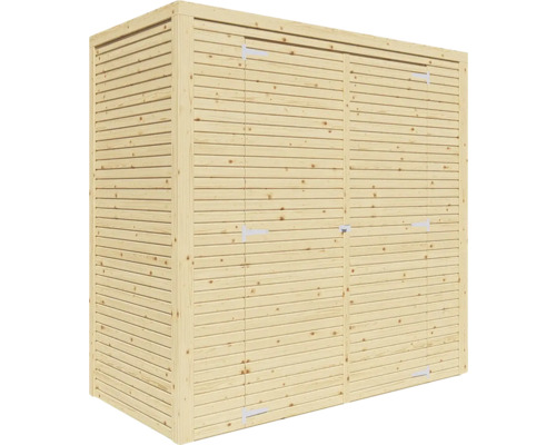 Houten tuinkast met twee deuren voor buiten