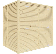 Houten tuinhuis met dubbele deur voor tuingereedschap