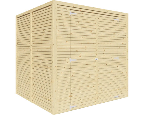 Tuinkast van hout met dubbele deur