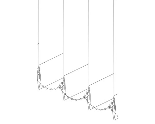 Verticale lamellen met bedieningsketting