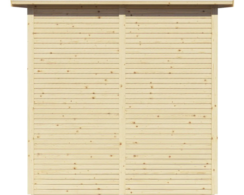 Houtopslag voor de tuin van onbehandeld hout