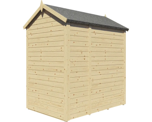 Houten tuinhuis met bitumineus dak