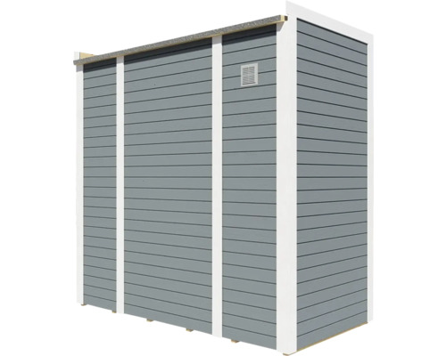 Tuinhuis met houten bekleding en ventilatierooster