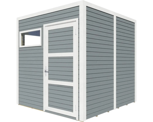 Houten tuinhuis met raam en deur