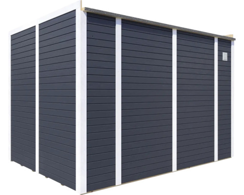 Houten tuinhuis met gegroefde wanden