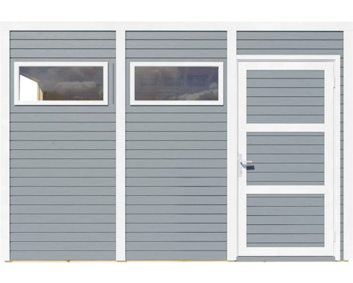 Tuinhuiswand met deur en ramen