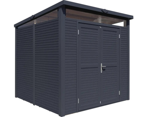 Tuinhuis met dubbele deur en bovenlicht