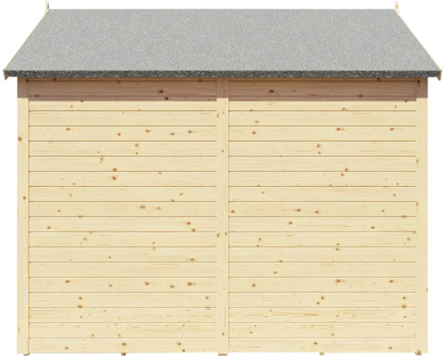 Houten tuinhuis met dakbedekking